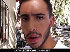 POV camera man drilling straight Latino macho lad
