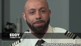 Haired strong stud arab teenager pilot rough fucks passenger