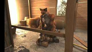Gay amateur anal animation: a fox in a stable
