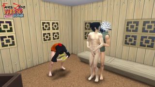 Naruto and kakashi punish sasuke for betraying konoha banging his butthole. [ yaoi