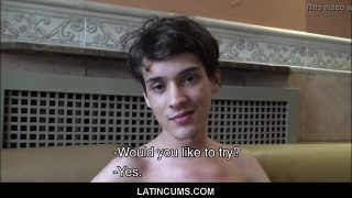 Skinny latin twink gets anally ravaged by muscular man for cash