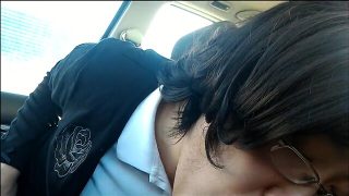 Amateur Asian CD gives car bj